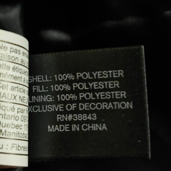 Ralph Lauren Faux-Fur-Trimmed Hooded Puffer Coat Women Size XL Charcoal - Picture 10 of 13